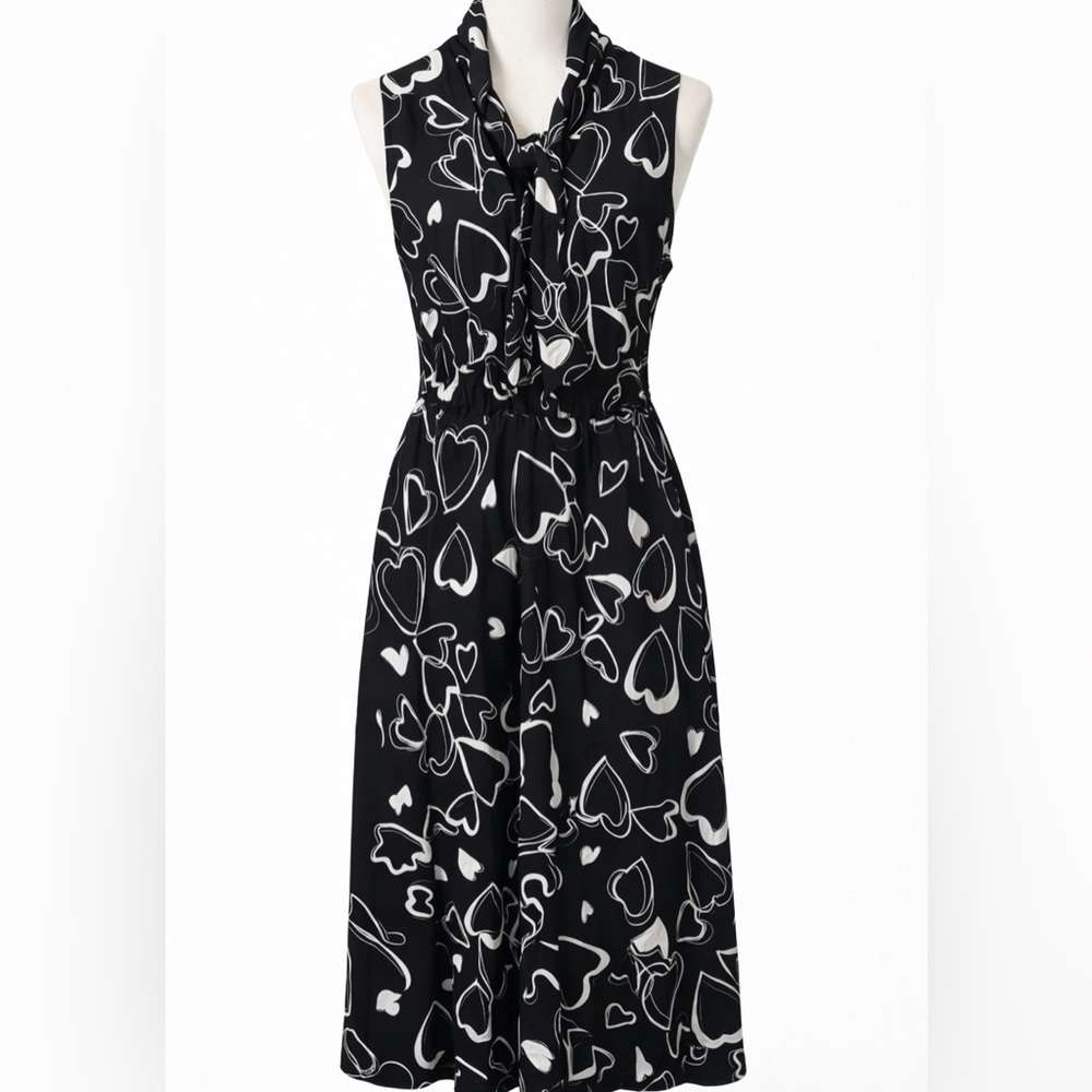 ✨ Karl Lagerfeld Paris Black Printed Dress | NWT